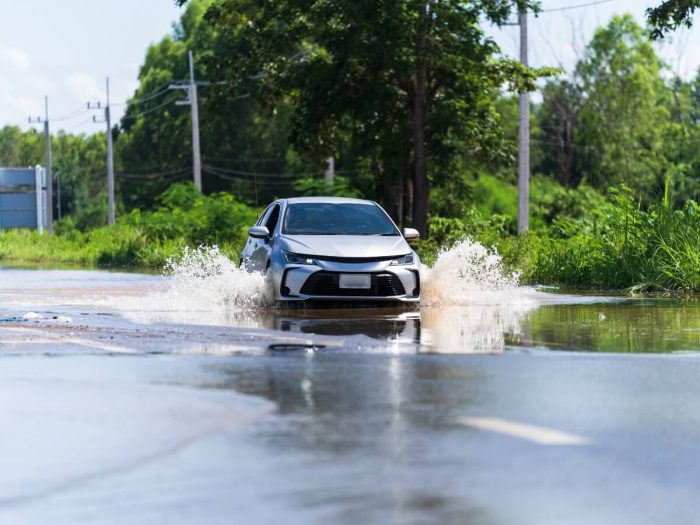 Hydroplaning in a Car