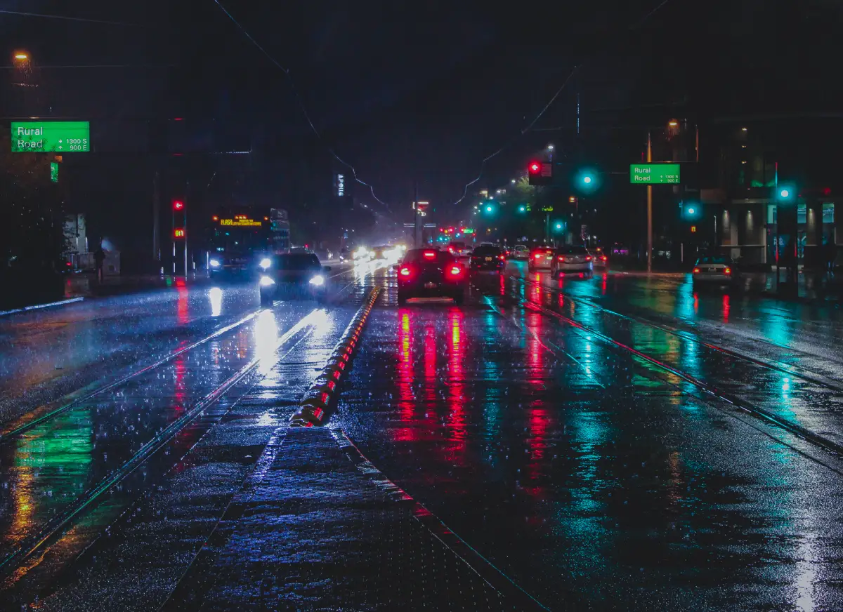 Hydroplaning in a car