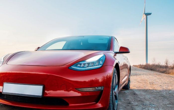 A polished red car that came from a auto body repair in Tempe AZ